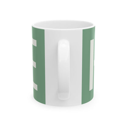 Green 'HOE' Ceramic Coffee Mug (11oz, 15oz) – Funny Gardeners Gift
